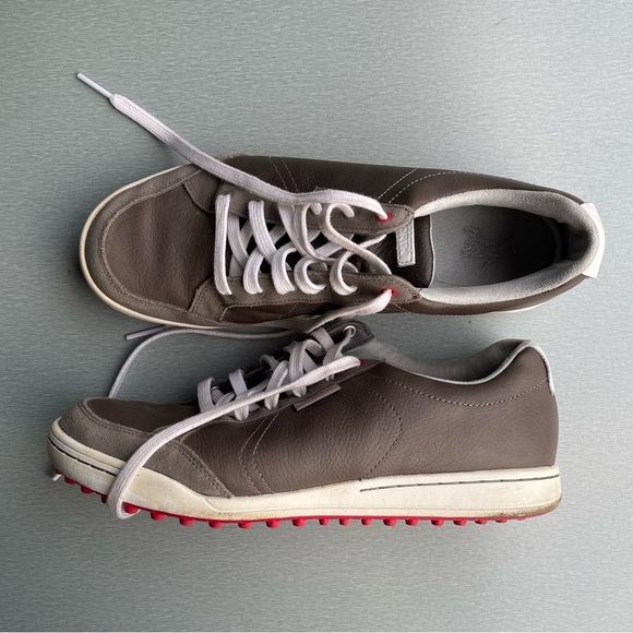 Ashworth Cardiff Iron/White/Grey Color Toro Spikes Golf Shoe